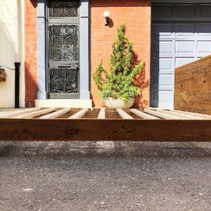 Mid-Century Modern Reclaimed Wood Platform Bed